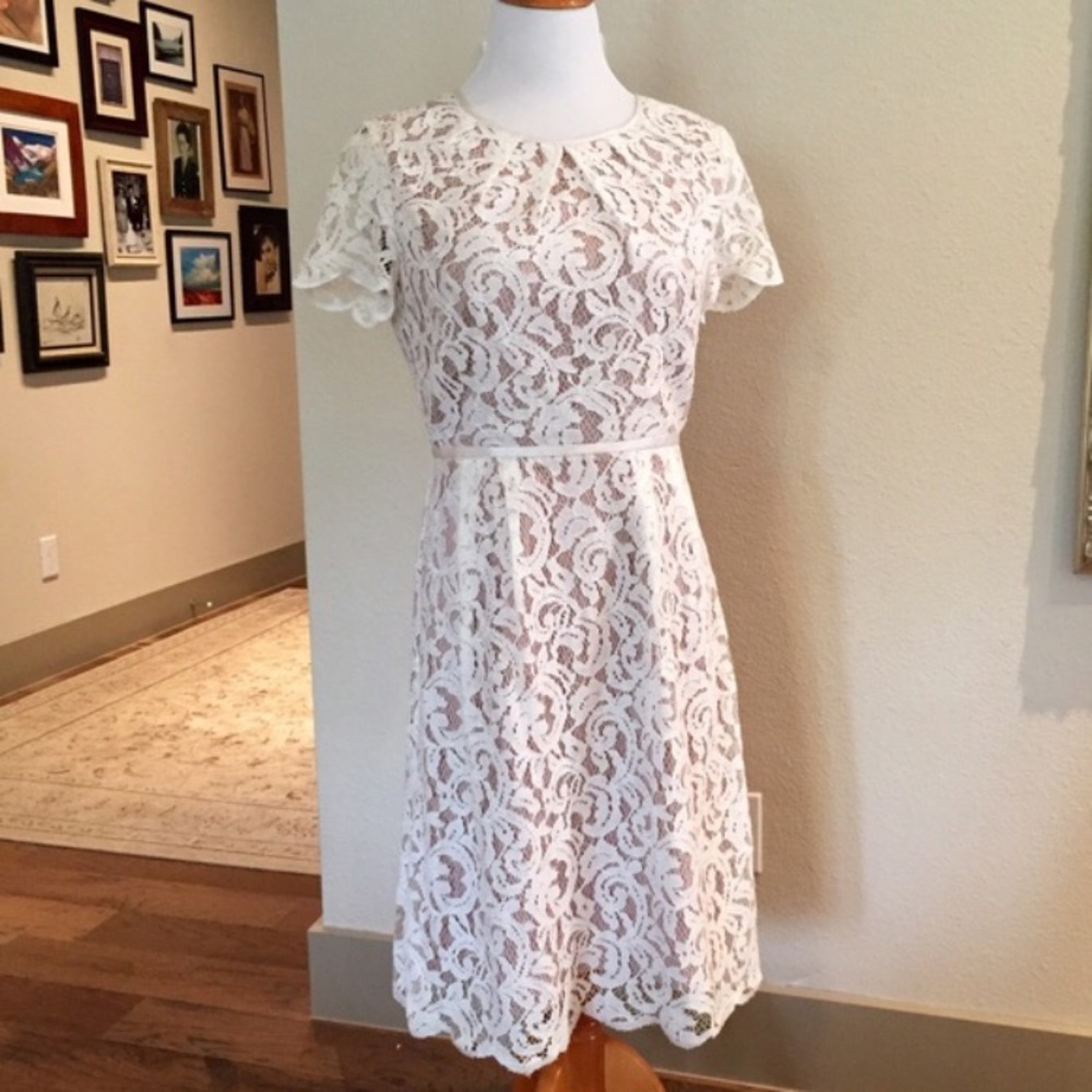 White lace cocktail dress